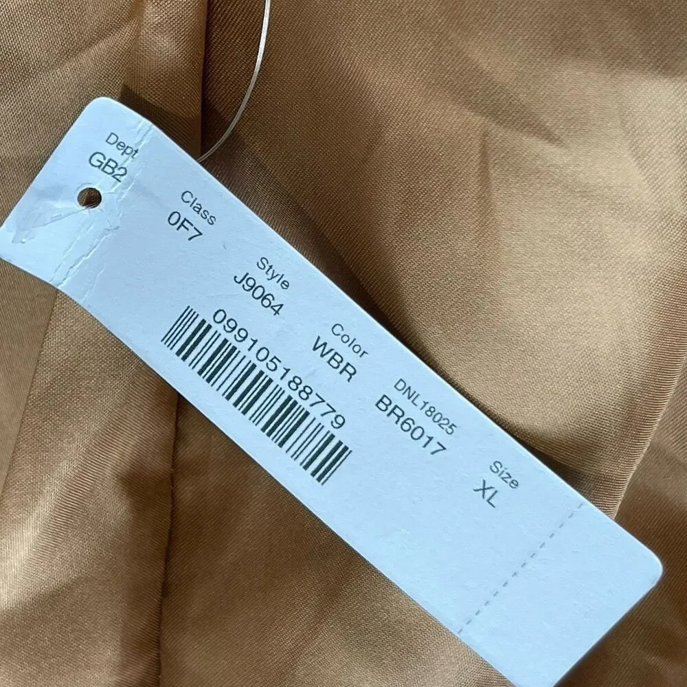 J.Crew Zip Up Plush Fleece Coat Women’s XL Brown Jacket J9064 NWT New